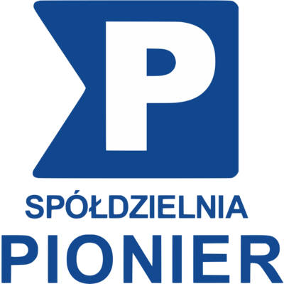 Logo Spółdzielnia Pionier - Główny Sponsor Grup Młodzieżowych MKS Smyk Prudnik